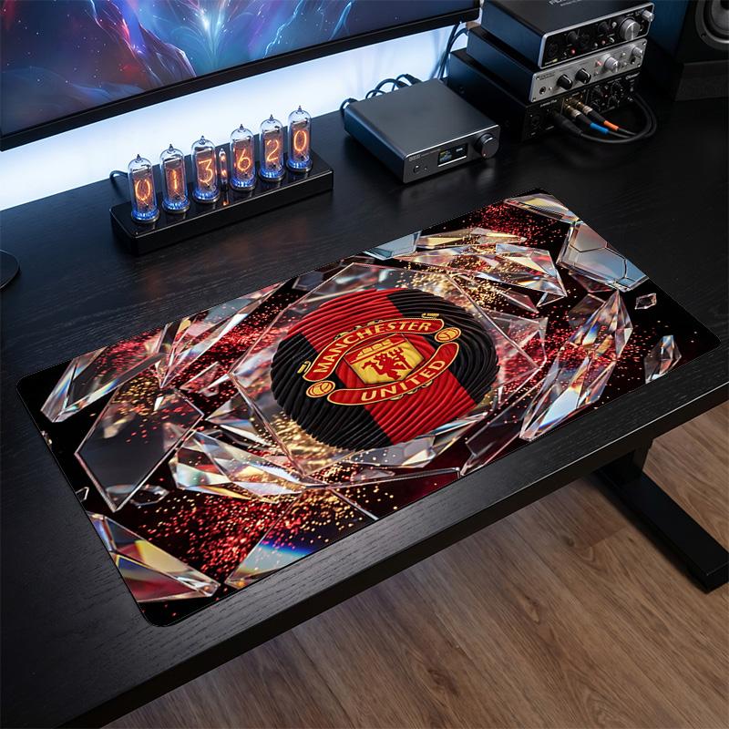 Большой игровой коврик для мыши Manchester United, нескользящий, мягкая резина, для офисного стола, ноутбука, компьютера, Декор