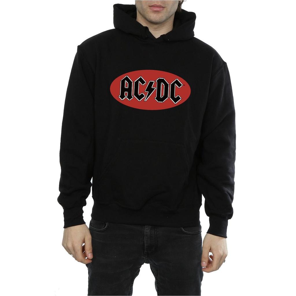 AC/DC Mens Red Circle Logo Hoodie