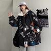 New Fashion Autumn and Winter Both Sides Wear Lamb Wool Cotton Coat Couple Lovers Thickened Loose Top Clothes Print