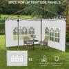 Gazebo Side Panels Sides Replacement With Window For 3x3(m) Or 3x4m Pop Up Gazebo 2 Pack White
