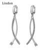 Lindon Women's Zircon Copper Alloy Earrings - Wedding Party Gift Pendant Earrings