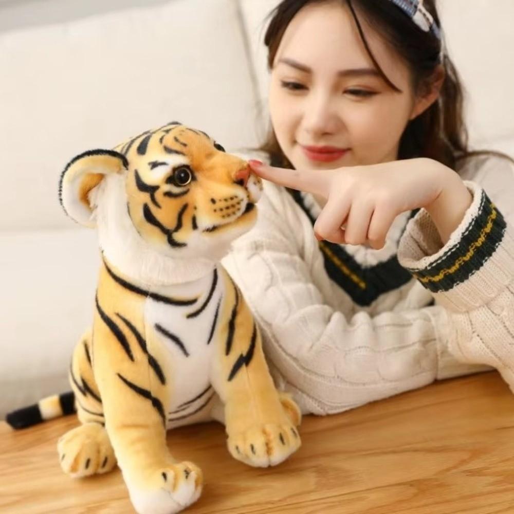 Soft Simulation Tiger Plush Doll Wild Animal Baby Tiger Plush Doll Birthday Gift