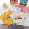 New Cartoon T-shirt Children Short Sleeve Pure Cotton Boys and Girls Summer Single Piece Medium and Large Children Parent-child Clothing