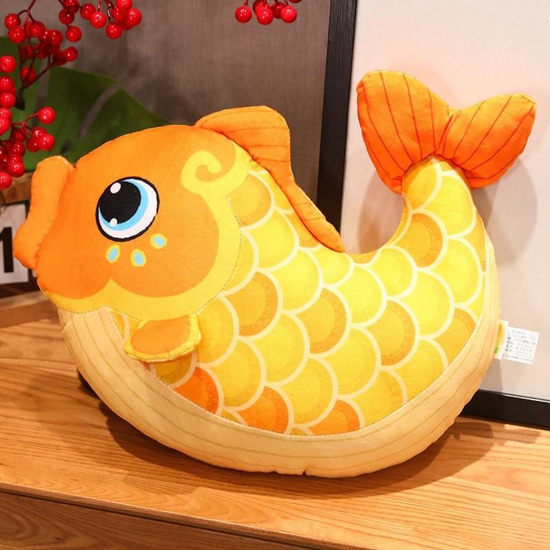 Koi Fish Plush Toys 2025 New Year Gifts Cartoon Fill Doll Mascot Xmas Ornament
