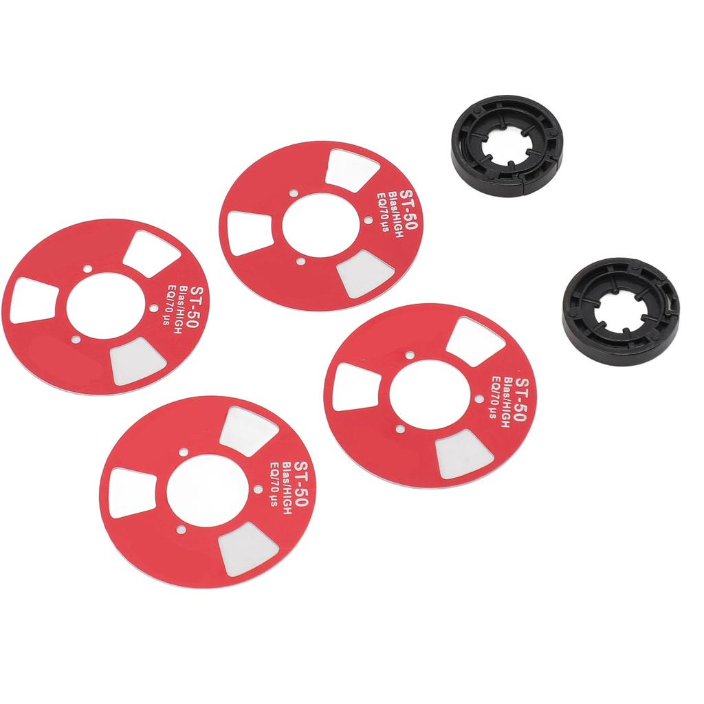 Reel to Reel Cassette Retro Blank Metal Reel Cassette Tape with 4 Reels 2 Wheel for Music Recording