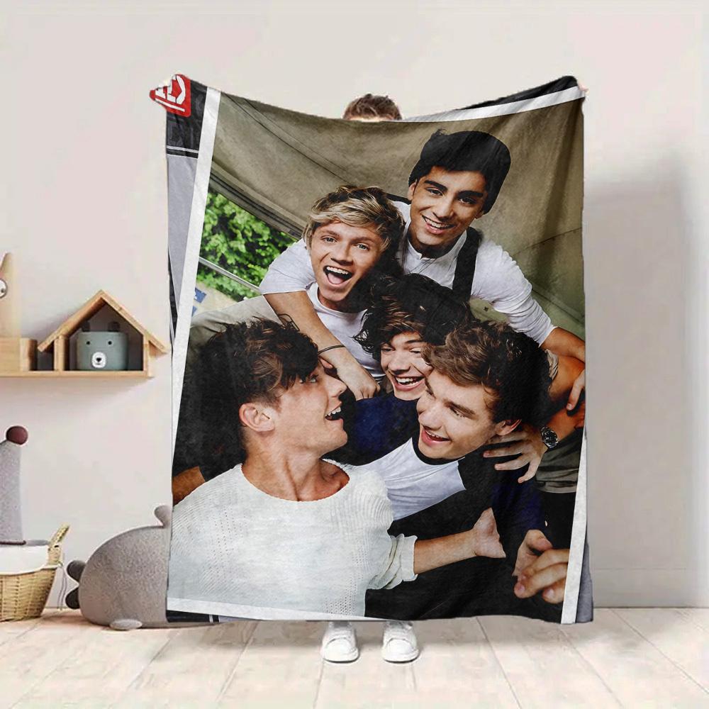 1 шт. Фланелевое одеяло One Direction, Мягкое, Дружелюбное к коже, С цифровой печатью, Различные размеры в наличии для семьи, друзей, на день рождения