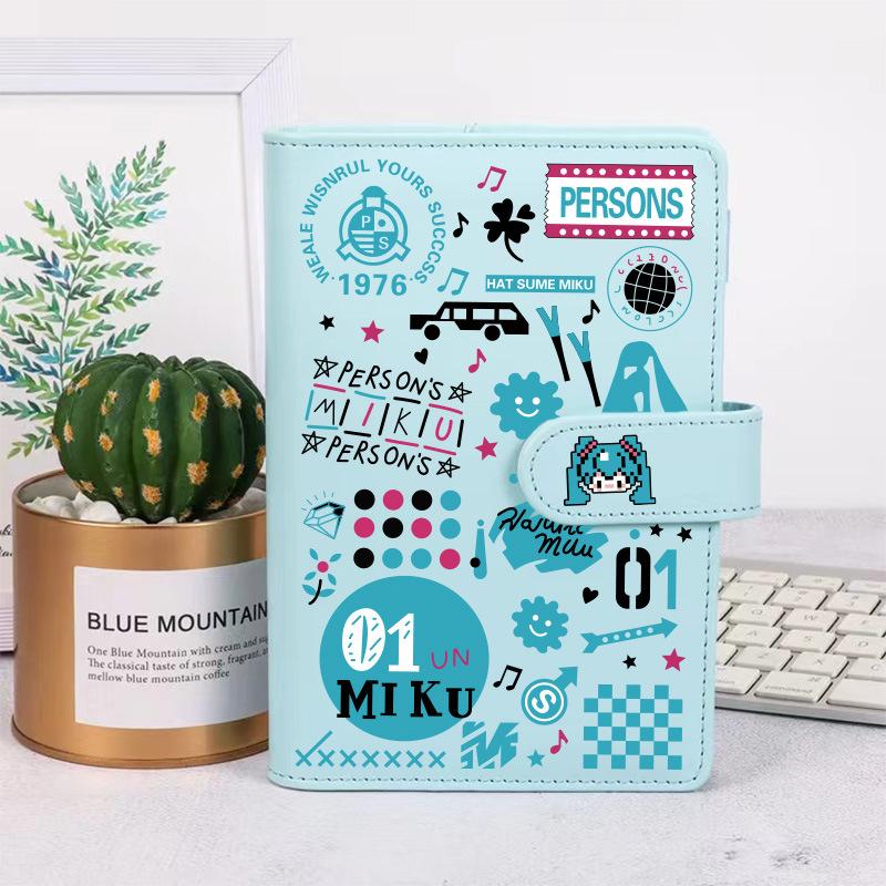 Хацунэ Мику Аниме Каваии Блокнот Милый Студенческий Ручной Счет Стикер Книга Сообщений Детский Дневник Книга для Рисования Книга Сообщений Игрушка