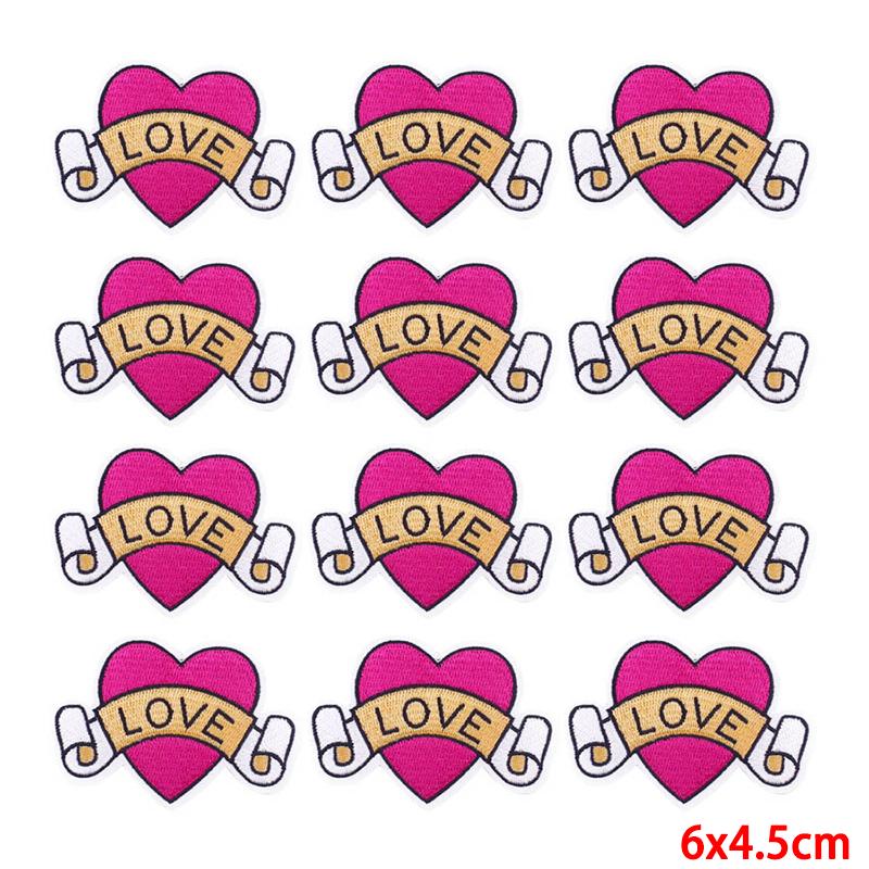 10 Pcs/lot Wholesale Embroidery Patch Iron On Patches For Clothing Patches On Clothes Jackets Decor Applique Sew Supplies