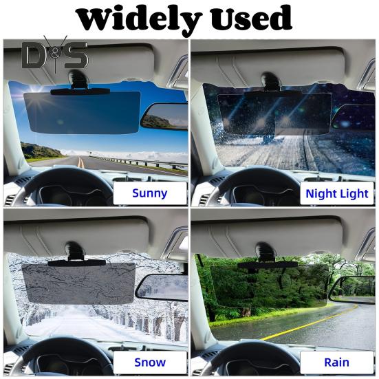 Удлинитель солнцезащитного козырька автомобиля Поляризованный автомобильный козырек для защиты от ультрафиолета Антибликовый Простая установка Регулируемый угол Универсальный размер Безопасные аксессуары для вождения