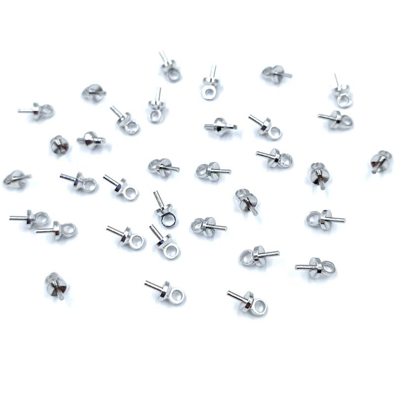 Винт для ногтей для вышивки бисером 4*8 мм, новые аксессуары «сделай сам», 20 шт., изготовление ювелирных изделий, высококачественные маленькие овечьи глаза, подвеска, бусины