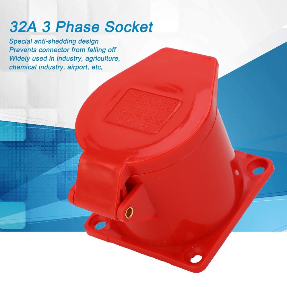 4-контактный 32A промышленный силовой разъем 380-415В 3P+E промышленная вилка 3-фазный IP44 водонепроницаемый штекерный соединитель для тяжелого оборудования