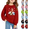 Christmas Day Girls Round Neck Pullovers For Kids Printed Baby Tops