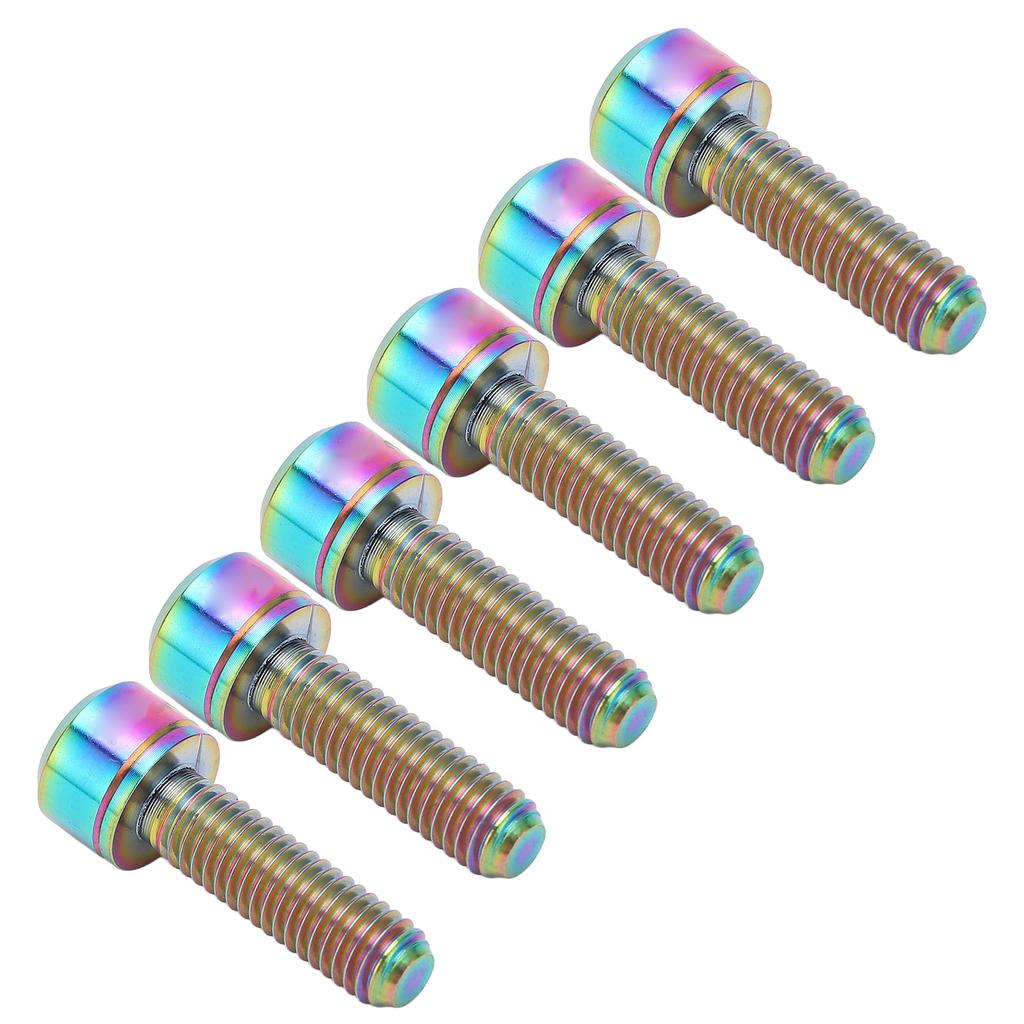 6 шт. RISK Титановый сплав Винты для крепления выноса руля горного велосипеда с шайбами M5x18мм