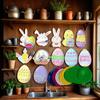 Happy Easter Banner Bunny Carrot Banner Holiday Garland Hanging Ornament For Home Holiday Party