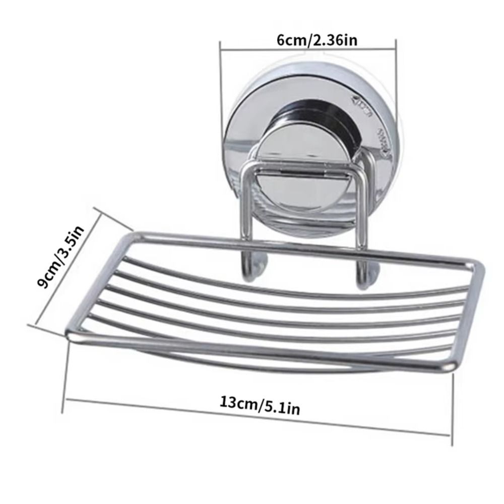 No-Drilling Vacuum Suction Cup Soap Dish Wall Mounted Bathroom Sponge Holder Soap Tray  Bathtub