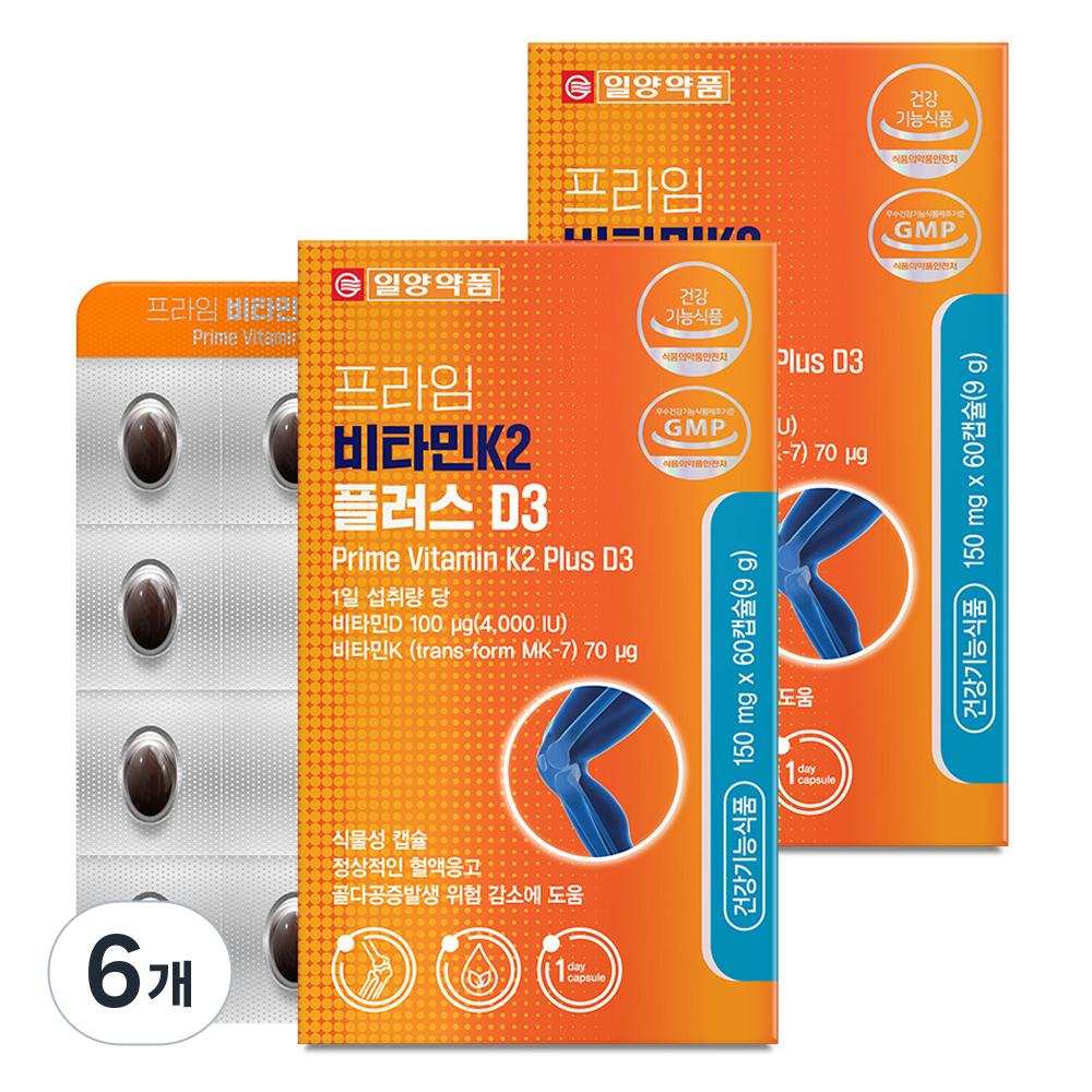 Ilyang Pharmaceutical Prime Витамин K2 Плюс D3 9г 6 шт 60 таблеток
