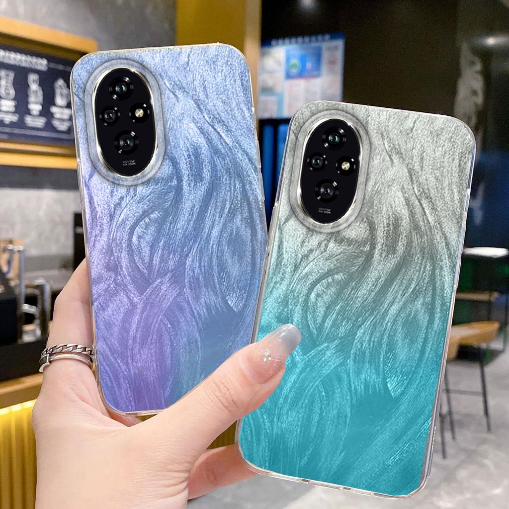 Для Honor 400 200 Pro Lite X9c X9a X8a 5G Продвинутое Ощущение Градиентный Лазерный Розовый Синий Зеленый Бабочка Роскошный Задний TPU Чехол для Телефона
