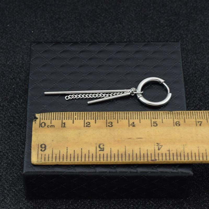 Jungkook Earings Long Stick Bts Earrings Men and Women Stainless Steel Tassle Earrings Ear Clips Style 1 One Piece