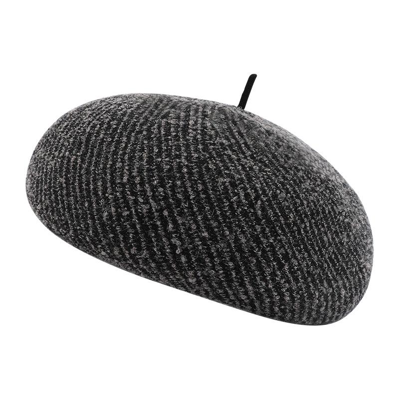 Осень и зима шерстяной ретро вязаный берет женский модный теплый шерстяной шляпа художника трендовая универсальная шляпа-тыква