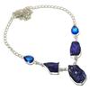 Sapphire  Natural Topaz 925 Sterling Silver Jewelry Necklace 18" Q6t95