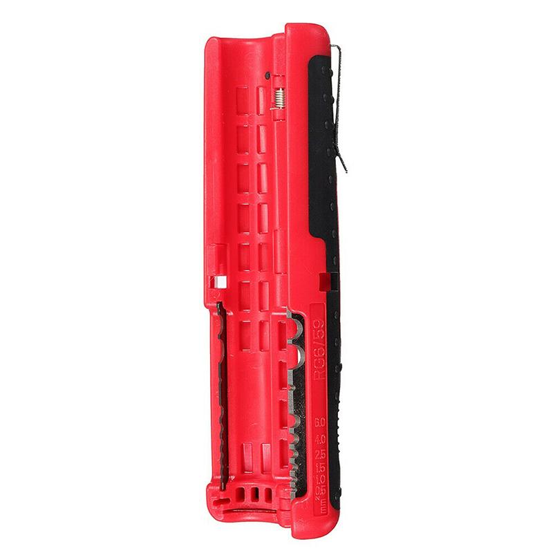 Новый красный инструмент для зачистки кабеля, портативный многофункциональный инструмент для зачистки проводов, резак