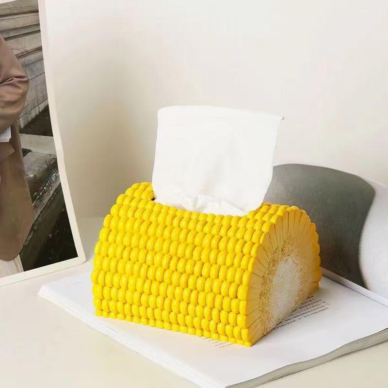 Креативная коробка из кукурузной бумаги для декора гостиной, украшения журнального столика и рабочего стола, коробка для хранения в стиле Сяохуншу