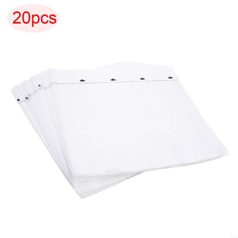 95AF 20 Packs Hdpe Film +Rice Paper Inner Bag Sleeves Dustproof Wraps Decal Skin for 12 Inches Vinyl Record Accessories