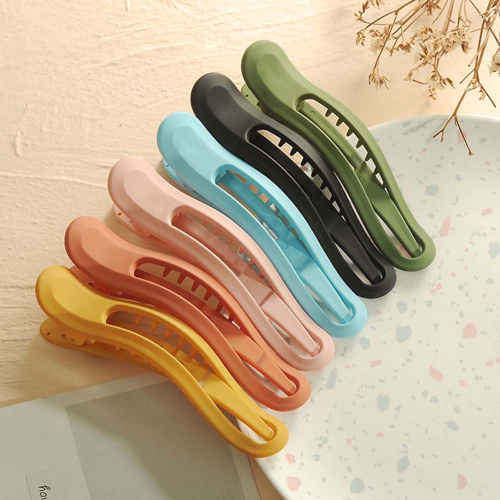 Simple Wild Candy Color Seamless Matte Girls Plastic Face Wash Hairpin Hair Claw Duckbill Clip