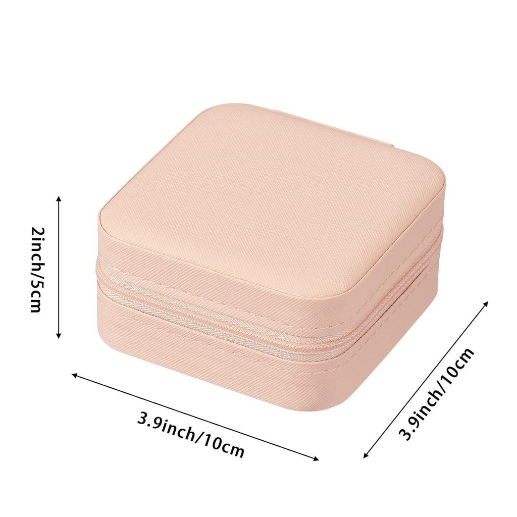 Pu Leather Small Jewelry Box, Travel Portable Jewelry Case For Ring, Pendant, Earring, Necklace