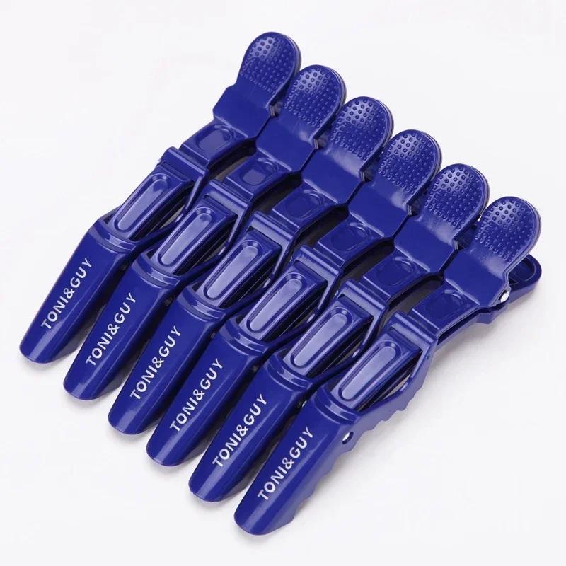 6pcs Plastic Hair Clips Alligator Hairdressing Clamps Salon Styling Claw Clips Barber Hair Accessories less