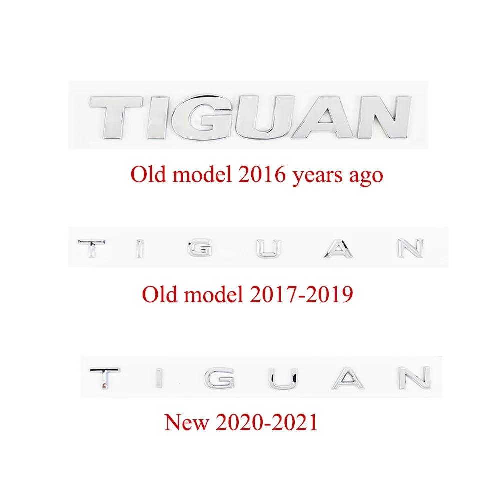 cxjva7 3D ABS Chrome Silver Black Car Sticker Rear Trunk Body Fender TIGUAN Letters Labeling Emblem Badge Logo