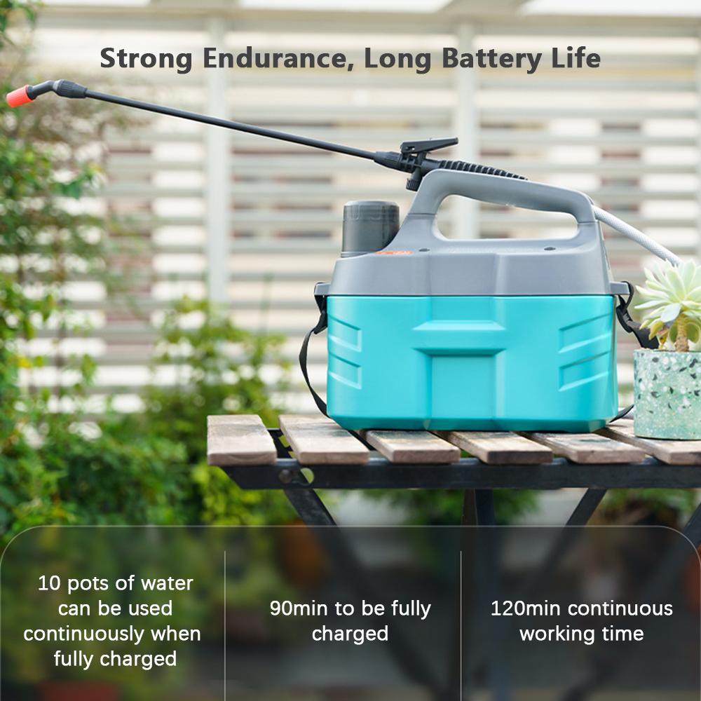 Электрический опрыскиватель 5л, садовый опрыскиватель, насос-опрыскиватель с перезаряжаемой батареей 2200 мАч, завод Mister USB