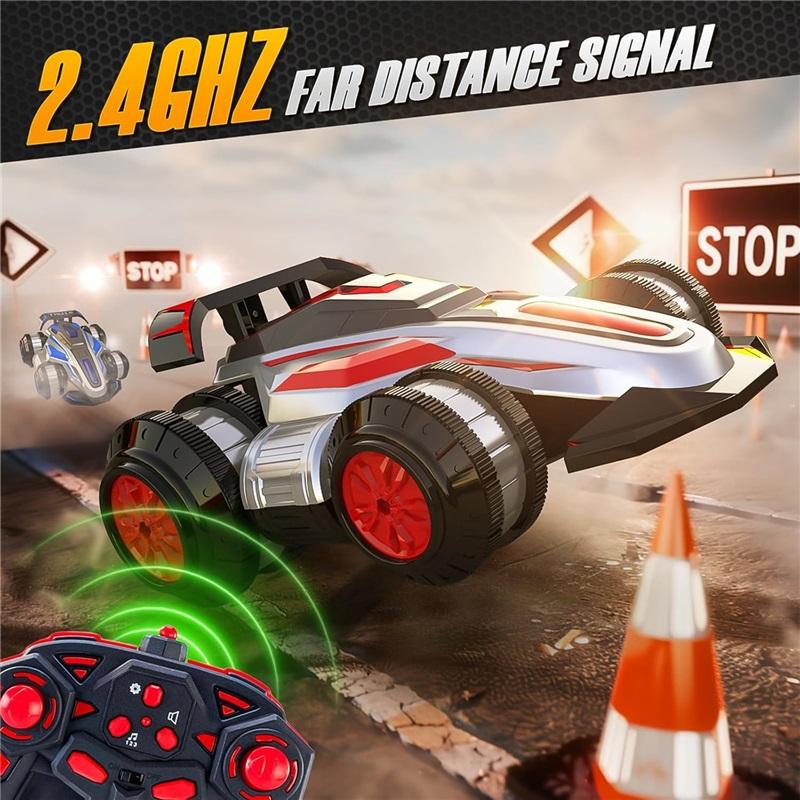 1:14 Машинка на радиоуправлении для дрифта 2,4 ГГц 4WD, Машинка на радиоуправлении, вращающаяся на 360 градусов, Игрушечный автомобиль со светом и музыкой, Ходящий вертикально и переворачивающийся на четыре колеса