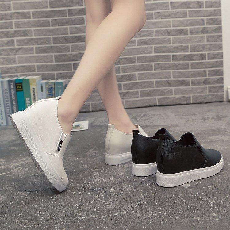 Женская повседневная обувь на высоком каблуке, женские кроссовки на танкетке, обувь для отдыха на платформе, дышащая, увеличивающая объем, обувь 2024