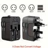 Travel Adapter, Worldwide All-in-One Universal Power Wall Charger AC Power Plug Adapter with Dual USB Charging Ports for US, EU, UK, AU, Etc. (Black)