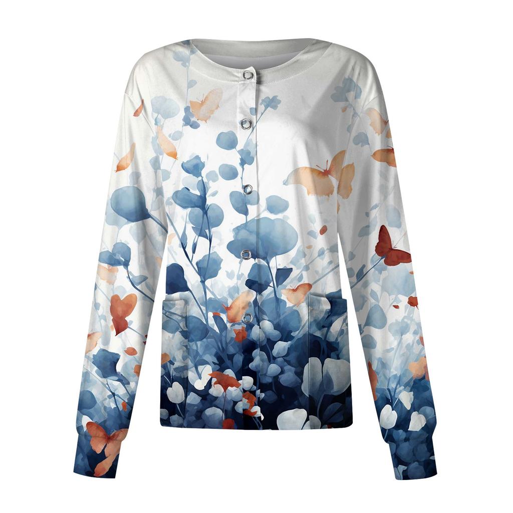 Женский однобортный защитный комбинезон с длинным рукавом и карманом, рабочий воротник-стойка, кардиган, куртка, топ