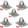 4pcs 5mm/6mm/8mm/10mm/12mm Stainless Steel Square Pad Eye Plate Hook Hanger Heavy Duty Ceiling Wall Boating Yacht Shade Sailing Marine