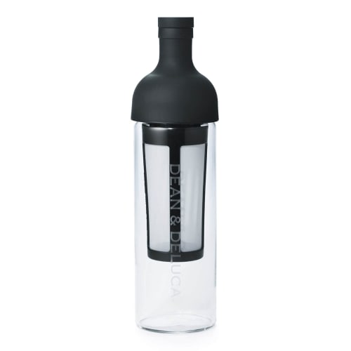 DEAN & DELUCA Filter-in Bottle, Black, 750ml, Glass, for Cold Brew Coffee and Tea, Heat-Resistant Glass, Made in Japan, 22 x 10 x 22cm