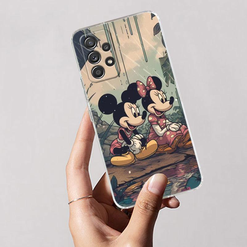 Прозрачный чехол Disney для Samsung Galaxy A57 A37 A56 A36 Чехлы A55 A54 A35 A26 A07 A17 A16 A06 A34 A15 Ударопрочный чехол Микки Маус