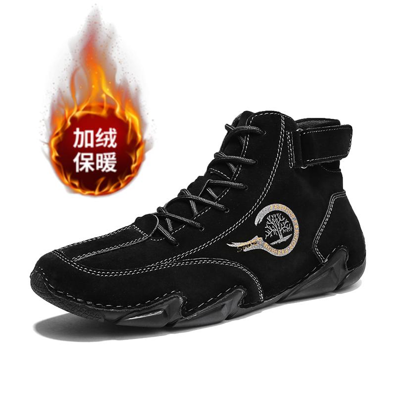 Fashion 2024 New Brand Men's Tactical TrendCombat Boots Outdoor Casual Warm Plush Walking Boots Mountaineering Travel ShoesAnkle Boots