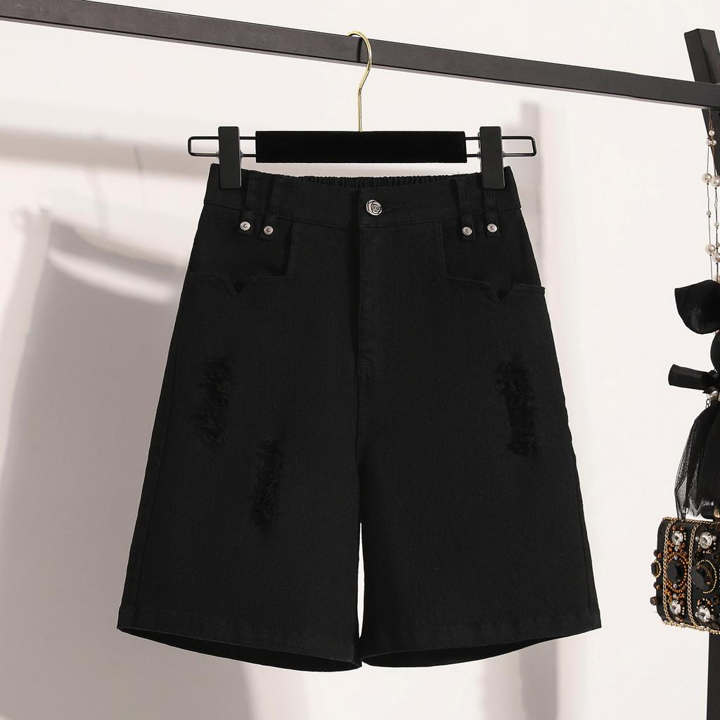 DIMANAF Plus Size 2025 Женские шорты, брюки, летние свободные джинсы-шаровары, короткие базовые брюки с высокой талией и эластичным поясом