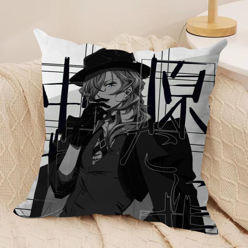 B-BunGo S-Stray Dogs Наволочка Мягкая Плюшевая Ткань Двусторонняя Печать Чехол на Подушку для Дивана Для Всех Сезонов Декор Дома Подарок