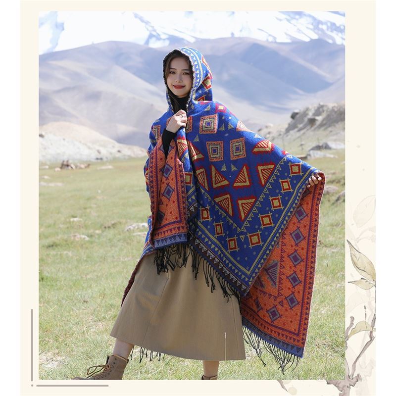 Дышащая, теплая и универсальная домашняя, осенне-зимняя женская шаль для путешествий, толстый плащ, одеяло с кондиционером