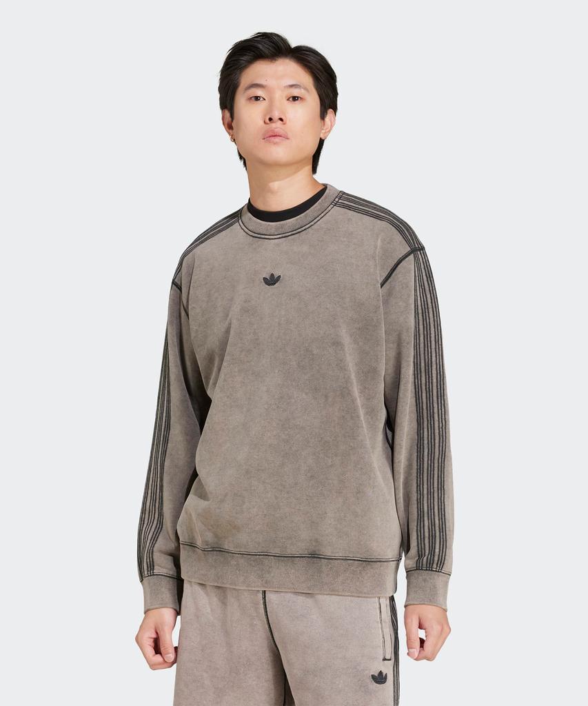 adidas Ретро-свитшот с круглым вырезом, выстиранный - Черный / Jd0246