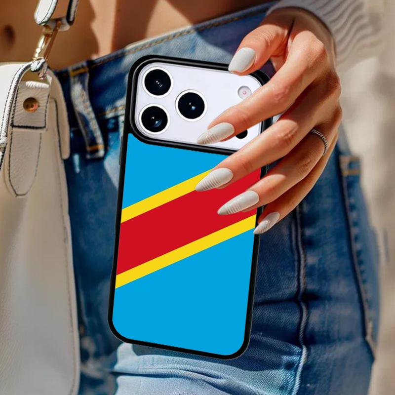 Democratic Republic of Congo Flag Phone Case For iPhone 17 Air 14 15 13 12 Max Cover For Apple 16 16e 11 Pro Max Plus Coque