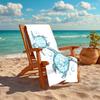1Pc Oceanic Sea Turtle Art Beach Towel, Quick Dry, Multi-Use for Beach Pool Gym Yoga Home Travel, Christmas, Halloween, Xmas Gift M928741