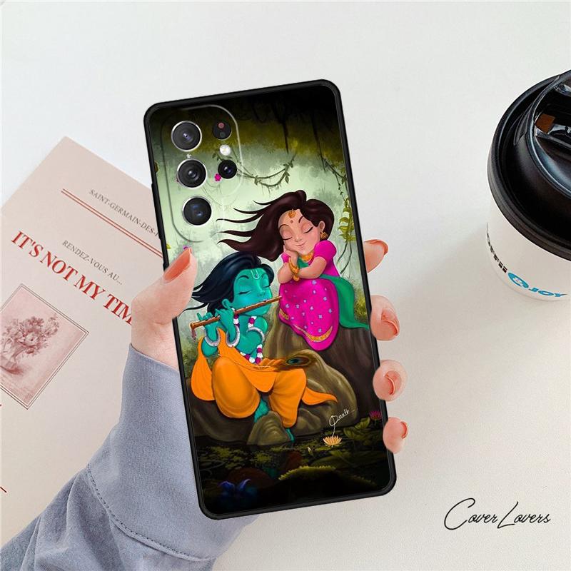 Чехол для телефона Lord Krishna Radha Для Samsung Galaxy S24 S25 S23 S22 Ultra Note 10 20 Plus S20 S21 FE Cover