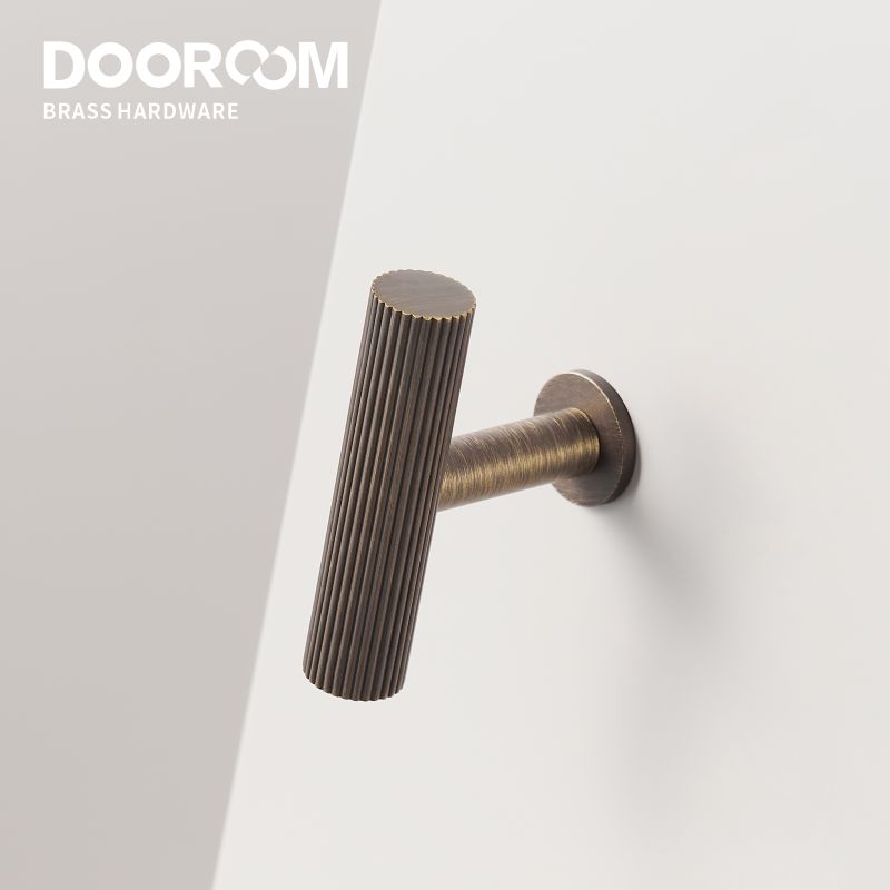 Dooroom Brass Linear Stripe Furniture Handles Antique Brass Cupboard Wardrobe Dresser Shoe Box Drawer Cabinet T-bar Pulls