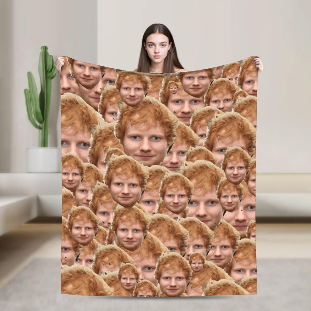 Британский Ed Sheeran Головные Песни Плед Мягкий Теплый Уличный Тренд Плюшевое Постельное Белье Пледы Для Пикника На Открытом Воздухе Фланелевый Покрывало Покрывало На Кровать
