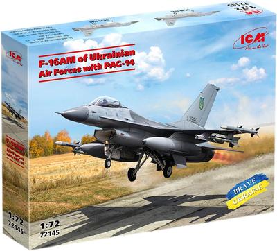 ICM Масштаб Украинский с Набором Пластиковых Моделей 72145 1/72 F-16AM PAG-14 (Самолет)